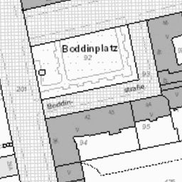 Demo image for Postleitzahlen, ALKIS Berlin s/w